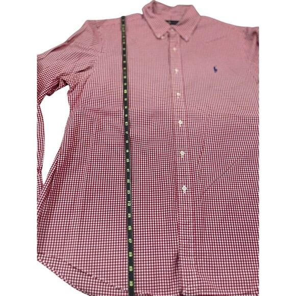 Polo Ralph Lauren Shirt Men's XL Red White Gingham Check Button Down - Picture 5 of 7